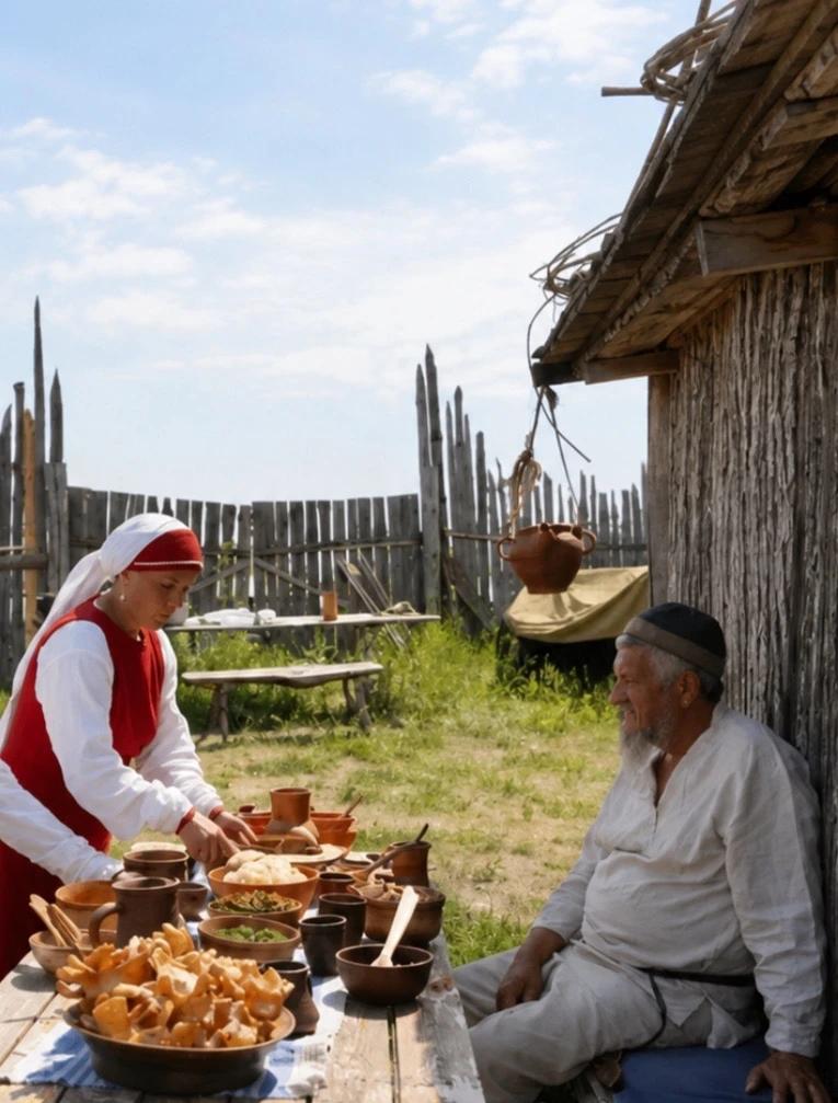 Настоящее погружение в купеческое прошлое. Аутентичная атмосфера древней Руси и дегустация традиционных блюд на огне в Бирске.